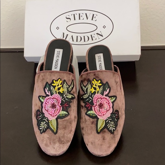 steve madden velvet slides